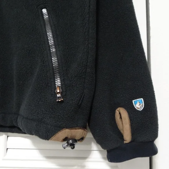 KÜHL Alpenwurx Men’s Large Black Brown Sherpa Fleece Jacket Full Zip Outdoor - Picture 5 of 8